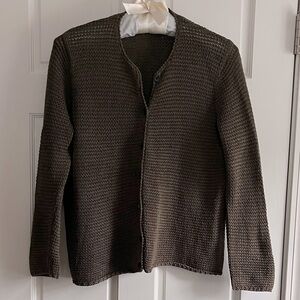 VALERIE Women's L. Chocolate Brown Button down Cardigan. Excellent condition